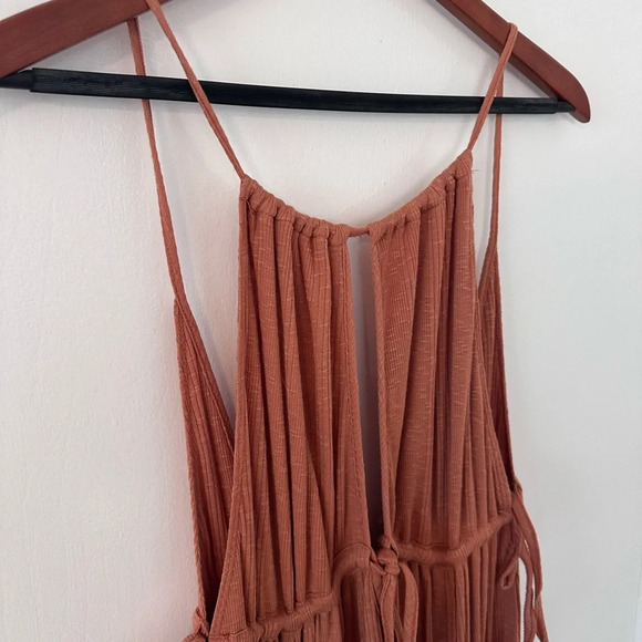 Free People Beach Love Spell Maxi Ribbed Orange Dress - Picture 4 of 7